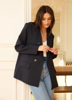 Blazer Marthe -Élégance Soldes Motus Boutique Printemps Blazer Marthe Marine 7