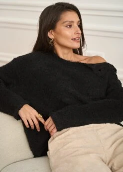 Pull Albane -Élégance Soldes Motus Boutique Pull Albane Noir 5