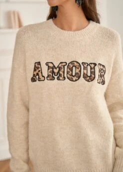 Pull Amour -Élégance Soldes Motus Boutique Pull Amour Beige 6