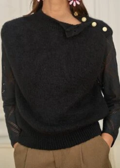 Pull Basile -Élégance Soldes Motus Boutique Pull Basile Noir 4
