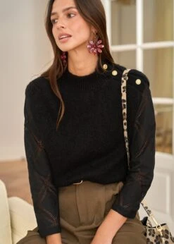 Pull Basile -Élégance Soldes Motus Boutique Pull Basile Noir 6