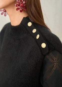 Pull Basile -Élégance Soldes Motus Boutique Pull Basile Noir 7