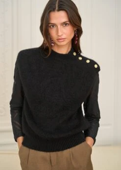 Pull Basile -Élégance Soldes Motus Boutique Pull Basile Noir 8