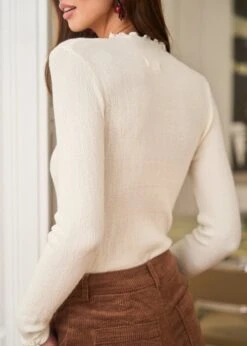 Pull Léana -Élégance Soldes Motus Boutique Pull Leana Beige 5