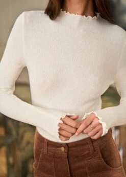 Pull Léana -Élégance Soldes Motus Boutique Pull Leana Beige 7