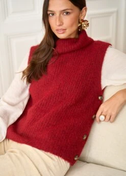 Pull Lenny -Élégance Soldes Motus Boutique Pull Leny Bordeaux 4