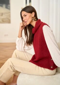 Pull Lenny -Élégance Soldes Motus Boutique Pull Leny Bordeaux 9