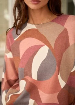 Pull Noa -Élégance Soldes Motus Boutique Pull Noa Rose Marron Gris 4