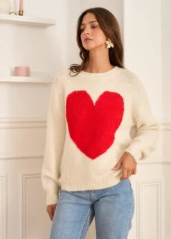 Pull Robin -Élégance Soldes Motus Boutique Pull Robin Ecru 8