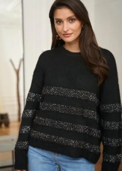 Pull Selma -Élégance Soldes Motus Boutique Pull Selma Noir 1