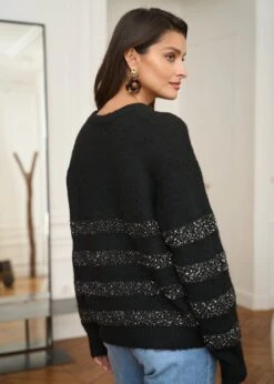 Pull Selma -Élégance Soldes Motus Boutique Pull Selma Noir 4