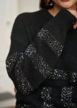 Pull Selma -Élégance Soldes Motus Boutique Pull Selma Noir 7