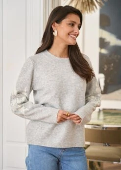Pull Syana -Élégance Soldes Motus Boutique Pull Syana Gris 6