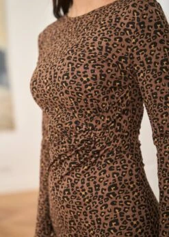 Robe Ambrine -Élégance Soldes Motus Boutique Robe Ambrine Imprime Leopard 6