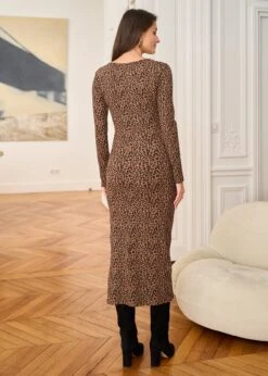 Robe Ambrine -Élégance Soldes Motus Boutique Robe Ambrine Imprime Leopard 7