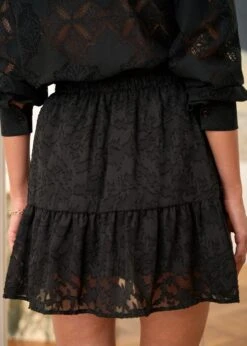 Jupe Lou -Élégance Soldes Motus Boutique Robe Jupe Lou Fleuri Noir 6