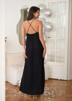 Robe Layla -Élégance Soldes Motus Boutique Robe Layla Noir 5