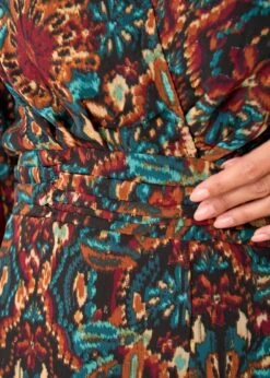 Robe Léa -Élégance Soldes Motus Boutique Robe Lea Imprime Fond Noir 5