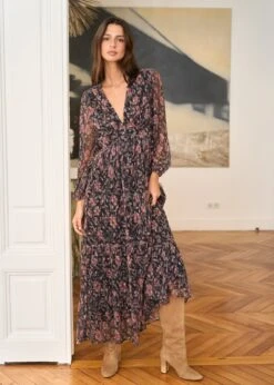 Robe Louane -Élégance Soldes Motus Boutique Robe Louane Fond Noir 8