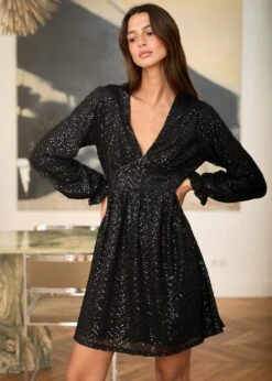 Robe Maé -Élégance Soldes Motus Boutique Robe Mae Noir 9