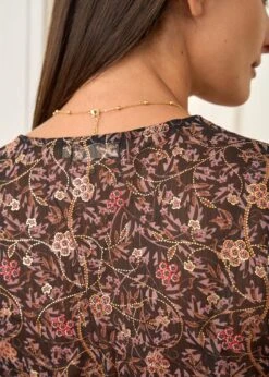 Robe Méline -Élégance Soldes Motus Boutique Robe Meline Motif Fond Noir 9