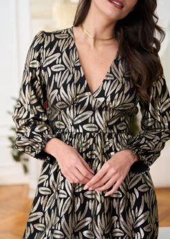 Robe Ophélie -Élégance Soldes Motus Boutique Robe Ophelie Noir 4