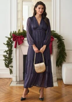 Robe Rosalie -Élégance Soldes Motus Boutique Robe Rosalie Imprime Marron Bleu 9