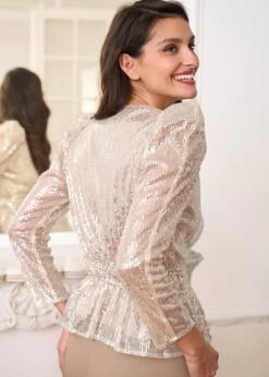 Top Agathe -Élégance Soldes Motus Boutique Top Agathe Beige 5