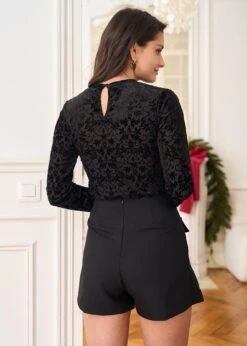 Top Roxane -Élégance Soldes Motus Boutique Top Roxane Noir 5