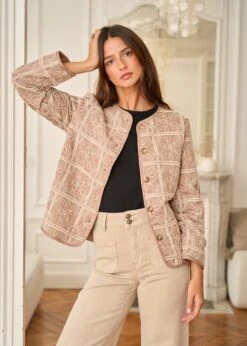 Veste Aiko -Élégance Soldes Motus Boutique Veste Aiko Taupe 8