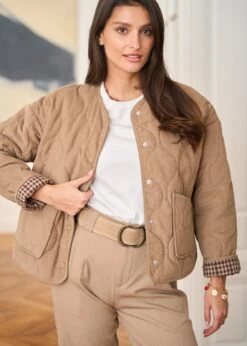 Veste Lia -Élégance Soldes Motus Boutique Veste Lia Taupe 1
