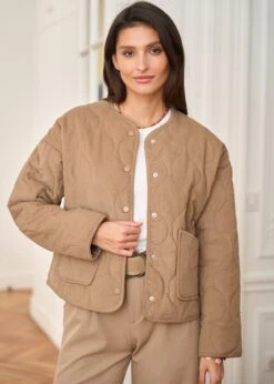 Veste Lia -Élégance Soldes Motus Boutique Veste Lia Taupe 10