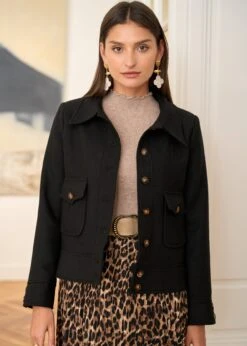 Veste Louisa -Élégance Soldes Motus Boutique Veste Louisa Noir 7