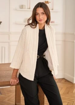 Veste Nyma -Élégance Soldes Motus Boutique Veste Nyma Ivoire 10