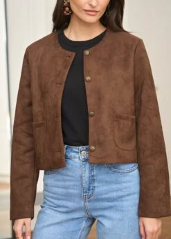 Veste Séréna -Élégance Soldes Motus Boutique Veste Serena Choco 8