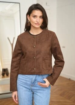 Veste Séréna -Élégance Soldes Motus Boutique Veste Serena Choco 9