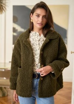 Blouse Julie -Élégance Soldes motus boutique blouse julie kaki 10