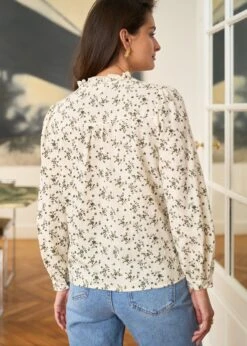 Blouse Julie -Élégance Soldes motus boutique blouse julie kaki 3