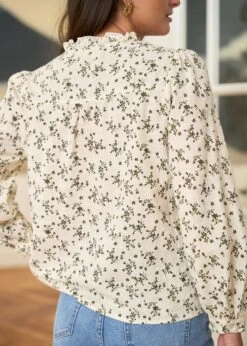 Blouse Julie -Élégance Soldes motus boutique blouse julie kaki 4