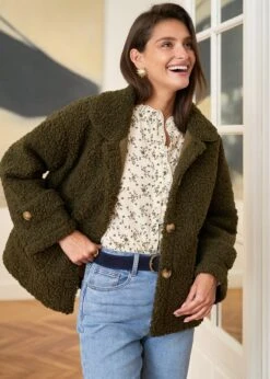 Blouse Julie -Élégance Soldes motus boutique blouse julie kaki 5