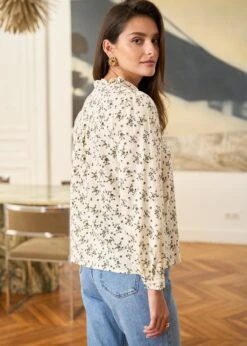 Blouse Julie -Élégance Soldes motus boutique blouse julie kaki 7