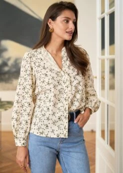 Blouse Julie -Élégance Soldes motus boutique blouse julie kaki 9