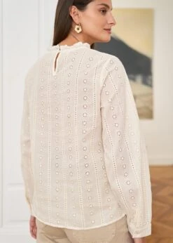Blouse Laurie -Élégance Soldes motus boutique blouse laurie beige 5