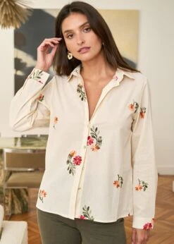 Chemise Doria -Élégance Soldes motus boutique chemise doria beige 5