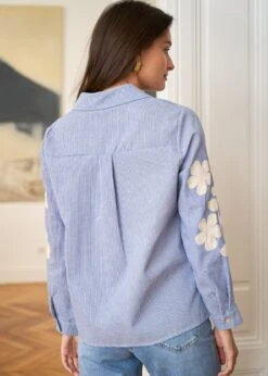 Chemise Laura -Élégance Soldes motus boutique chemise laura bleu 5