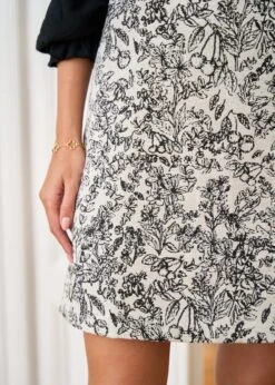 Robe Sylvie -Élégance Soldes motus boutique chemise sylvie motifs noir 4