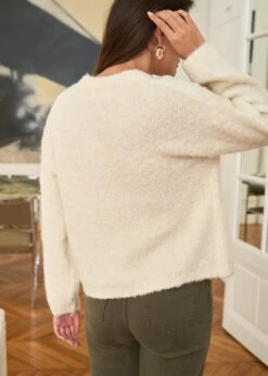 Gilet Annie -Élégance Soldes motus boutique gilet annie ecru 5