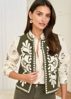 Gilet Léo -Élégance Soldes motus boutique gilet leo kaki 7