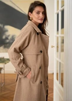 Manteau Isia -Élégance Soldes motus boutique manteau isia taupe 5