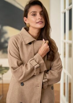 Manteau Isia -Élégance Soldes motus boutique manteau isia taupe 9